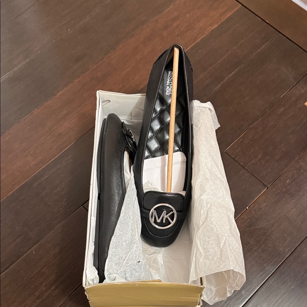 Michael Kors Black Quilted Ballet Flats